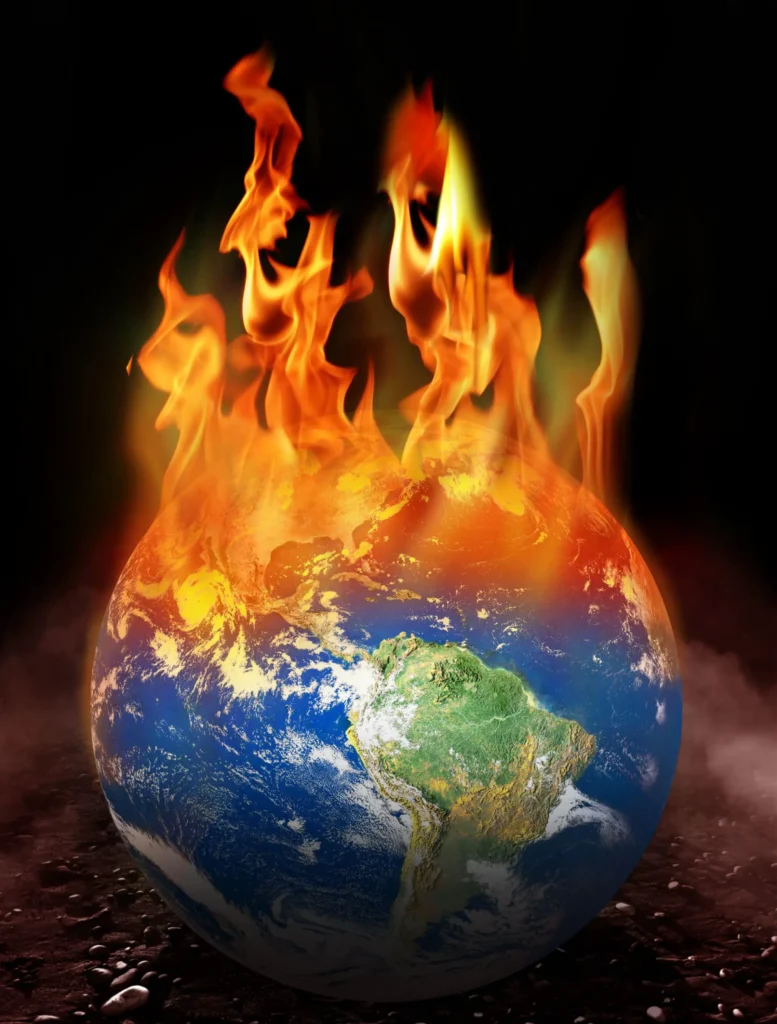 earth on fire photo